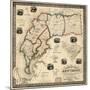 1860, Kent County Wall Map, Maryland, United States-null-Mounted Giclee Print