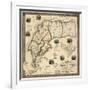 1860, Kent County Wall Map, Maryland, United States-null-Framed Giclee Print