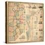 1860, Lawrence and Beaver Counties Wall Map 1860, Massachusetts, United States-null-Stretched Canvas