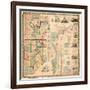 1860, Lawrence and Beaver Counties Wall Map 1860, Massachusetts, United States-null-Framed Giclee Print