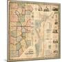 1860, Lawrence and Beaver Counties Wall Map 1860, Massachusetts, United States-null-Mounted Giclee Print