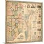 1860, Lawrence and Beaver Counties Wall Map 1860, Massachusetts, United States-null-Mounted Giclee Print
