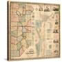 1860, Lawrence and Beaver Counties Wall Map 1860, Massachusetts, United States-null-Stretched Canvas