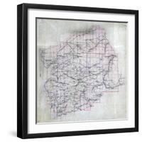 1860, Montgomery County Wall Map, Virginia, United States-null-Framed Giclee Print