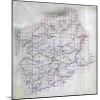 1860, Montgomery County Wall Map, Virginia, United States-null-Mounted Giclee Print