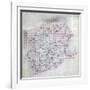 1860, Montgomery County Wall Map, Virginia, United States-null-Framed Giclee Print