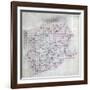 1860, Montgomery County Wall Map, Virginia, United States-null-Framed Giclee Print