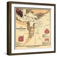 1860s, Charleston Harbor Chart South Carolina, South Carolina, United States-null-Framed Premium Giclee Print