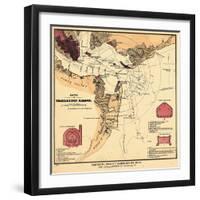 1860s, Charleston Harbor Chart South Carolina, South Carolina, United States-null-Framed Premium Giclee Print