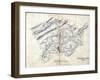 1860s, Roanoke County Wall Map, Virginia, United States-null-Framed Giclee Print