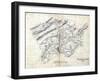 1860s, Roanoke County Wall Map, Virginia, United States-null-Framed Giclee Print