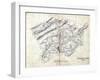 1860s, Roanoke County Wall Map, Virginia, United States-null-Framed Giclee Print