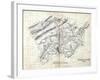 1860s, Roanoke County Wall Map, Virginia, United States-null-Framed Giclee Print