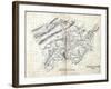 1860s, Roanoke County Wall Map, Virginia, United States-null-Framed Giclee Print