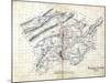 1860s, Roanoke County Wall Map, Virginia, United States-null-Mounted Giclee Print