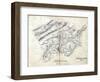 1860s, Roanoke County Wall Map, Virginia, United States-null-Framed Giclee Print