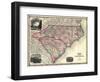 1861, North Carolina and South Carolina State Map, North Carolina, United States-null-Framed Giclee Print