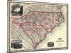 1861, North Carolina and South Carolina State Map, North Carolina, United States-null-Mounted Giclee Print