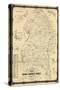 1861, Prince George's County Wall Map, Maryland, United States-null-Stretched Canvas