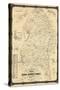 1861, Prince George's County Wall Map, Maryland, United States-null-Stretched Canvas