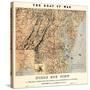 1861,VA - MD - DE - D.C. Bird's Eye View - The Seat of War, District of Columbia,USA-null-Stretched Canvas