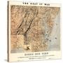 1861,VA - MD - DE - D.C. Bird's Eye View - The Seat of War, District of Columbia,USA-null-Stretched Canvas