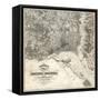 1861, Washington D.C. Topographic Map, District of Columbia, United States-null-Framed Stretched Canvas