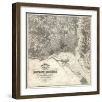 1861, Washington D.C. Topographic Map, District of Columbia, United States-null-Framed Giclee Print