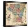 1862, Carroll County Wall Map, Maryland, United States-null-Framed Stretched Canvas