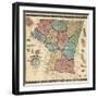 1862, Carroll County Wall Map, Maryland, United States-null-Framed Giclee Print