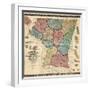 1862, Carroll County Wall Map, Maryland, United States-null-Framed Giclee Print