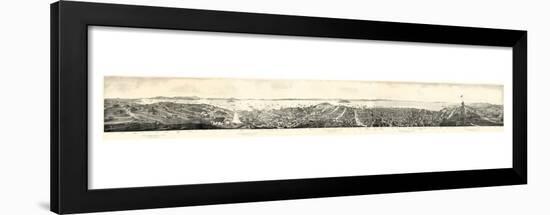 1862, San Francisco Panoramic View from Russian Hill, California, United States-null-Framed Giclee Print