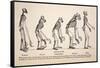 1863 Huxley From Ape To Man Evolution-Stewart Stewart-Framed Stretched Canvas