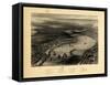 1863, New Orleans Bird's Eye View, Louisiana, United States-null-Framed Stretched Canvas