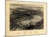 1863, New Orleans Bird's Eye View, Louisiana, United States-null-Mounted Giclee Print