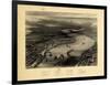 1863, New Orleans Bird's Eye View, Louisiana, United States-null-Framed Giclee Print