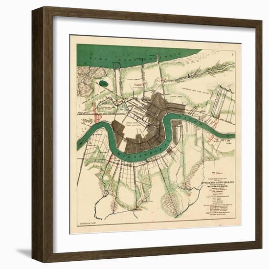 1863, New Orleans City Approaches, Louisiana, United States-null-Framed Giclee Print