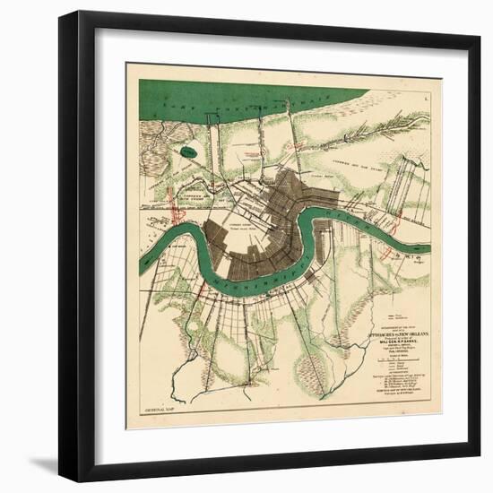 1863, New Orleans City Approaches, Louisiana, United States-null-Framed Giclee Print
