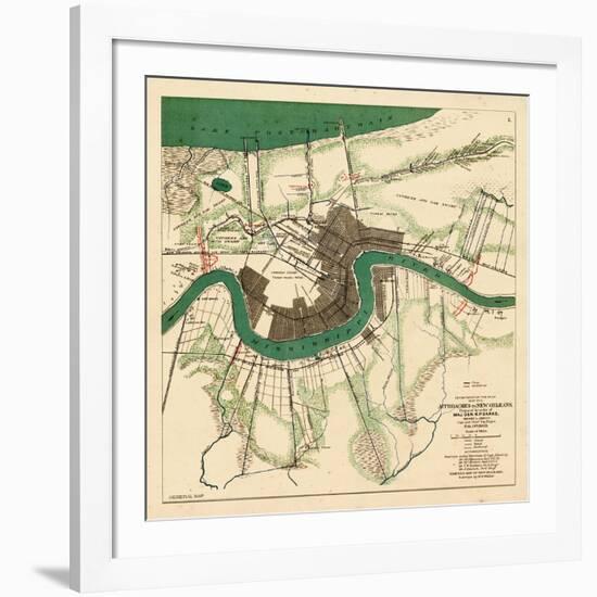 1863, New Orleans City Approaches, Louisiana, United States-null-Framed Giclee Print