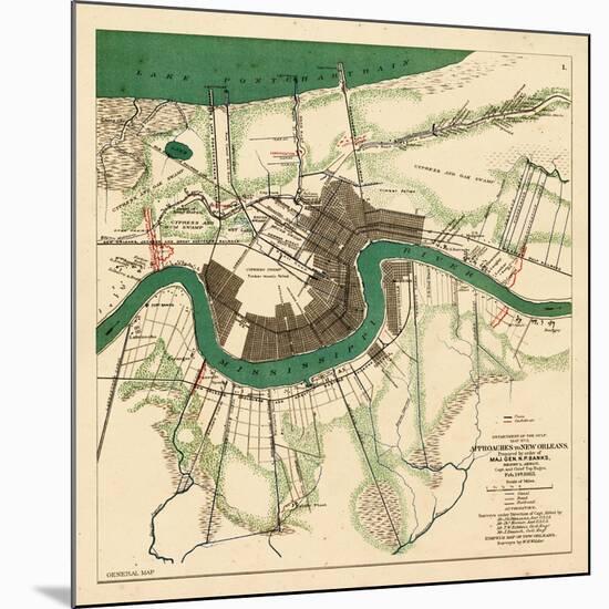 1863, New Orleans City Approaches, Louisiana, United States-null-Mounted Giclee Print