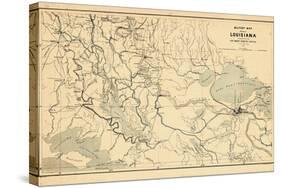 1863, New Orleans Louisiana Military Map, Louisiana, United States-null-Stretched Canvas