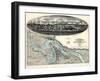 1863, Vicksburg Bird's Eye View, Mississippi, United States-null-Framed Giclee Print