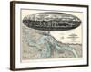 1863, Vicksburg Bird's Eye View, Mississippi, United States-null-Framed Giclee Print