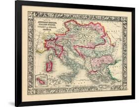 1864, Albania, Austria, Bulgaria, Croatia, Greece, Hungary, Italy, Romania, Russia-null-Framed Giclee Print