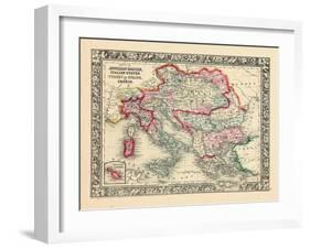 1864, Albania, Austria, Bulgaria, Croatia, Greece, Hungary, Italy, Romania, Russia-null-Framed Giclee Print