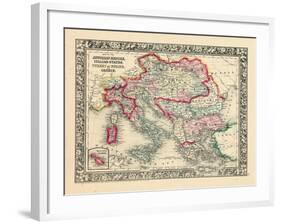 1864, Albania, Austria, Bulgaria, Croatia, Greece, Hungary, Italy, Romania, Russia-null-Framed Giclee Print