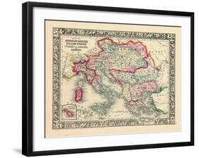 1864, Albania, Austria, Bulgaria, Croatia, Greece, Hungary, Italy, Romania, Russia-null-Framed Giclee Print