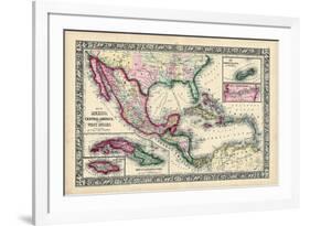 1864, Bahamas, Cuba, Dominican Republic, Honduras, Jamaica, Mexico, Puerto Rico-null-Framed Giclee Print