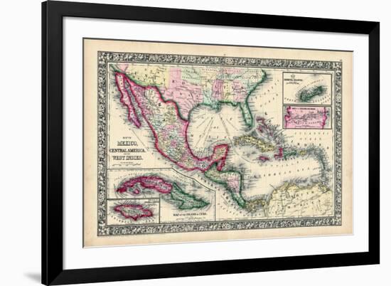 1864, Bahamas, Cuba, Dominican Republic, Honduras, Jamaica, Mexico, Puerto Rico-null-Framed Giclee Print