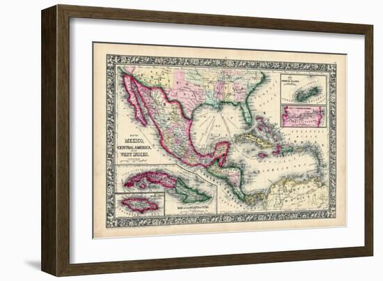 1864, Bahamas, Cuba, Dominican Republic, Honduras, Jamaica, Mexico, Puerto Rico-null-Framed Giclee Print